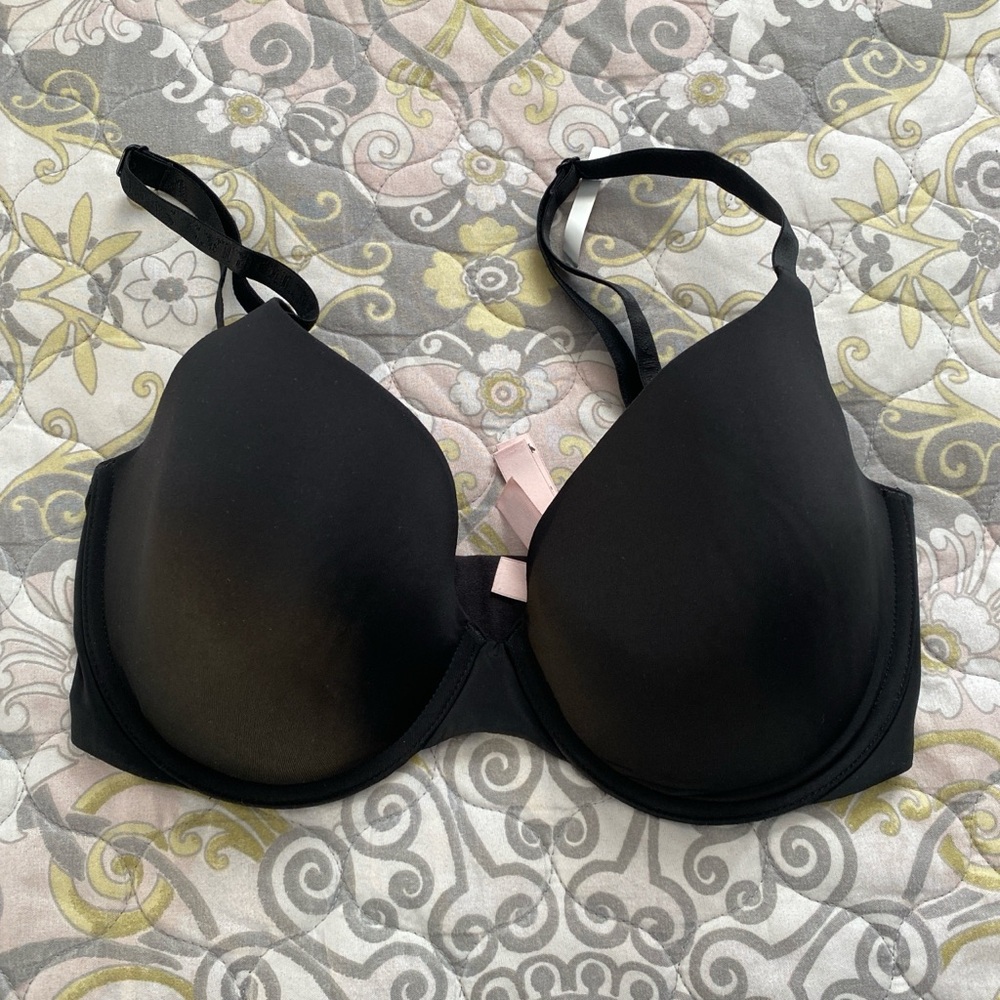 Victoria's Secret Black Bra with Pink Accents